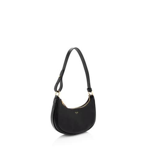 CELINE Smooth Calfskin Mini Ava Shoulder Bag Black 